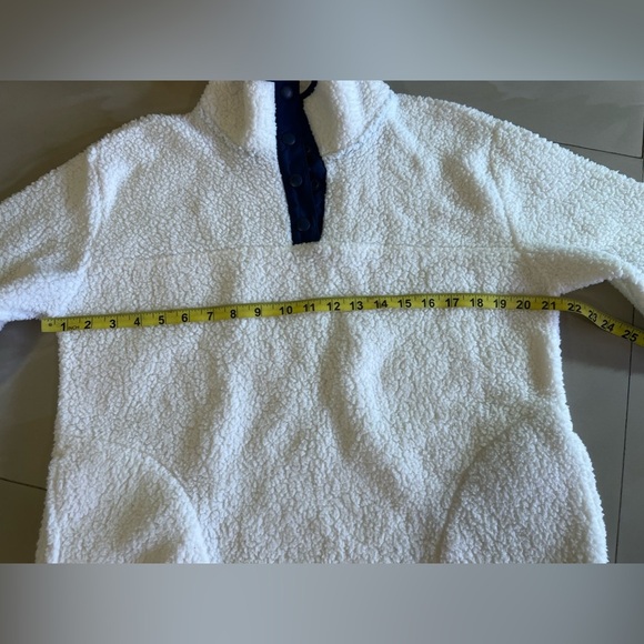 ST JOHN’S BAY polar bear sweatshirt   Sherpa Snap Women High Neck Size M - Picture 6 of 16